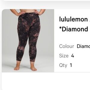 Lululemon Align Pant 25" in Diamond Dye